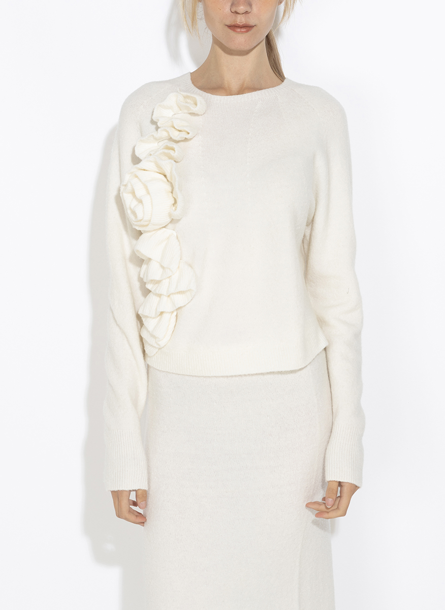 Liviana Conti 'Alina' sweater with 3D floral decoration