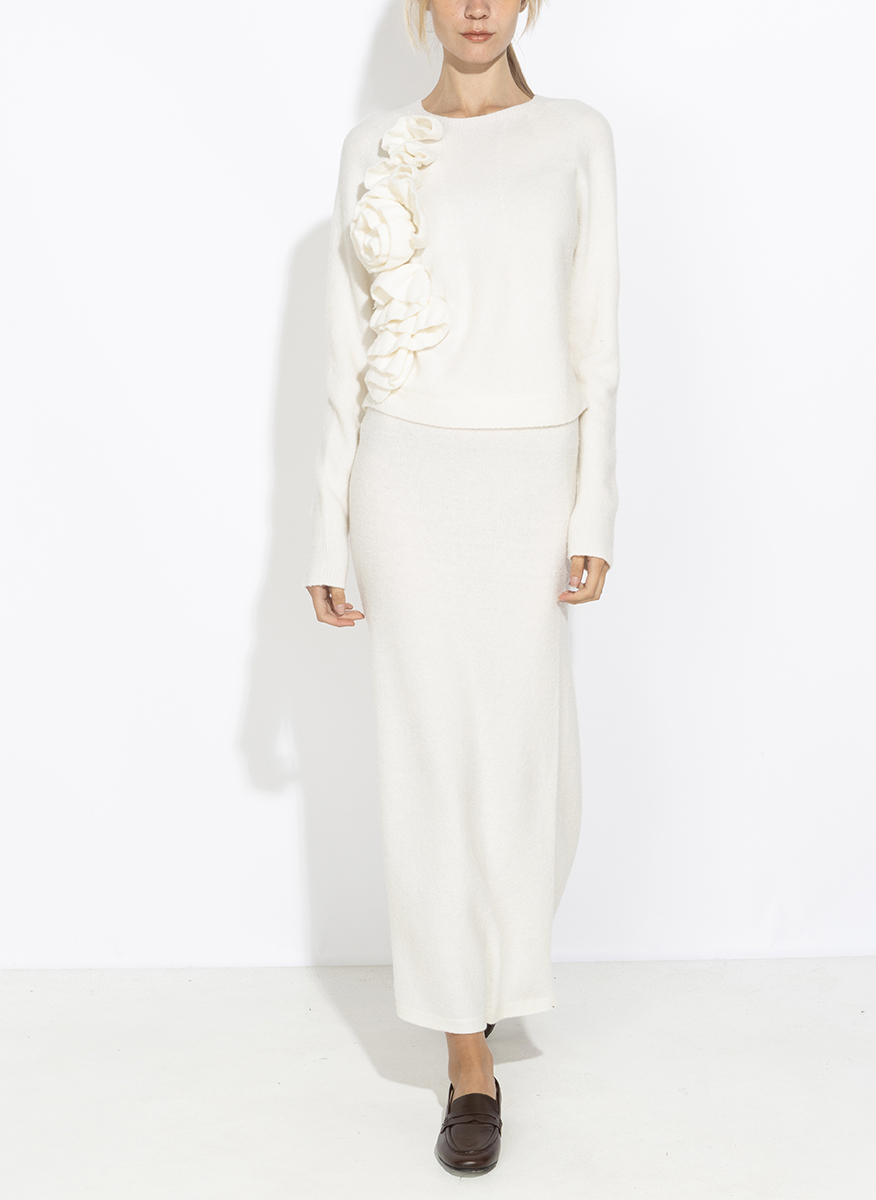 Liviana Conti 'Alina' sweater with 3D floral decoration