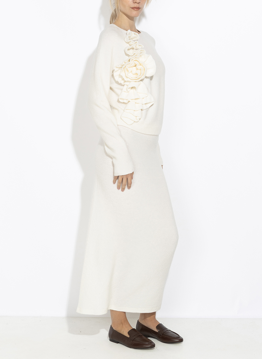 Liviana Conti 'Alina' sweater with 3D floral decoration
