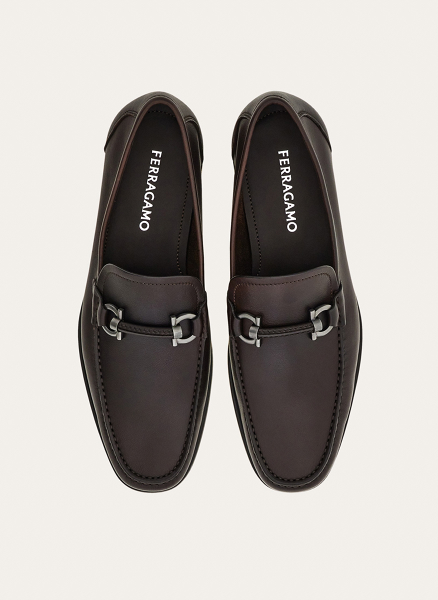 Кожени мокасини 'Gancini` Ferragamo