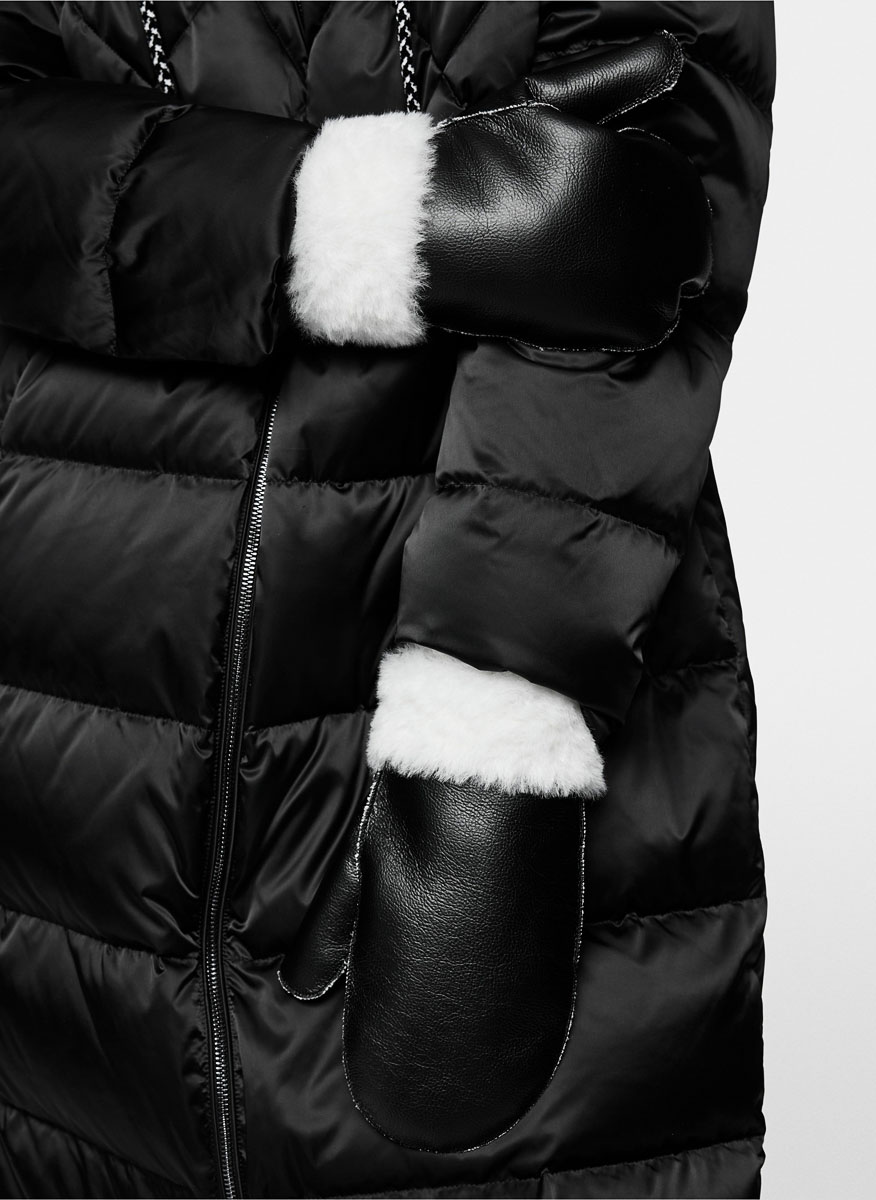 Кожени ръкавици с контрастни детайли Marc Cain Sports