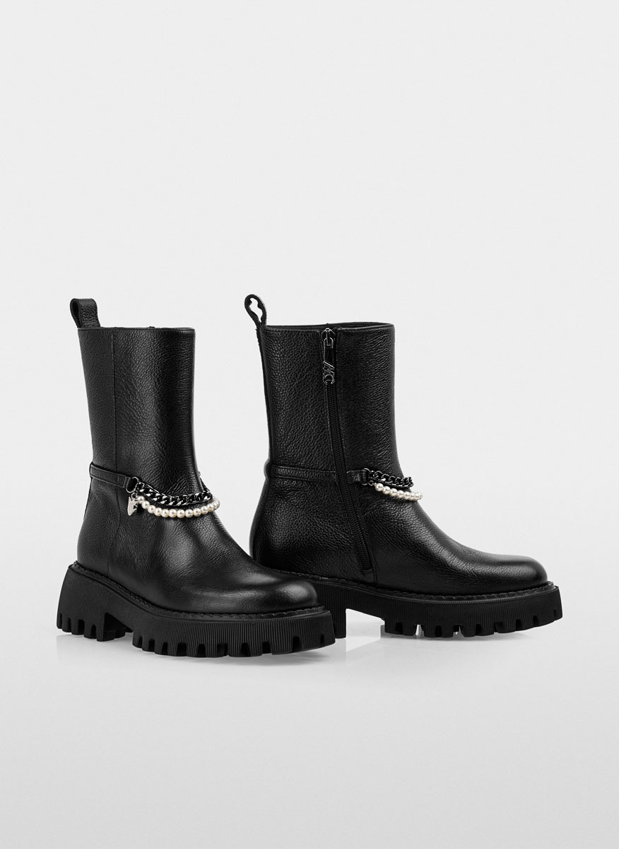 Кожени боти с декоративни перли Marc Cain Sports