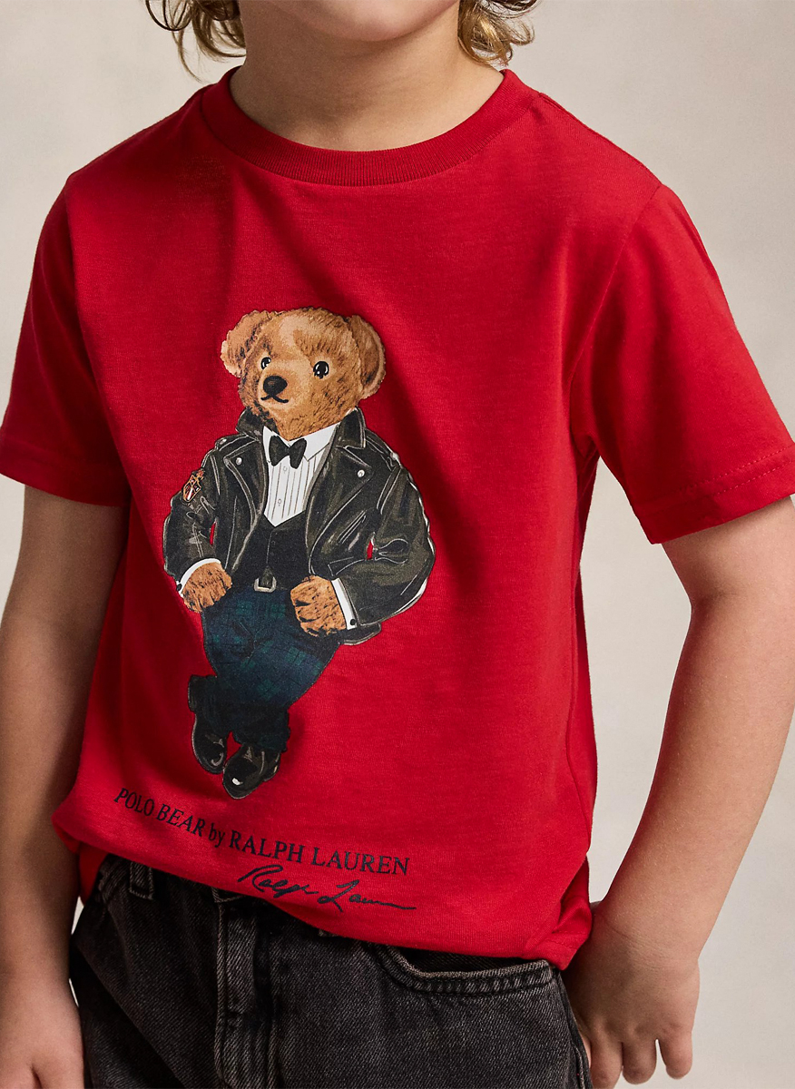 Тишърт с принт 'Polo Bear' Ralph Lauren Kids 2-7