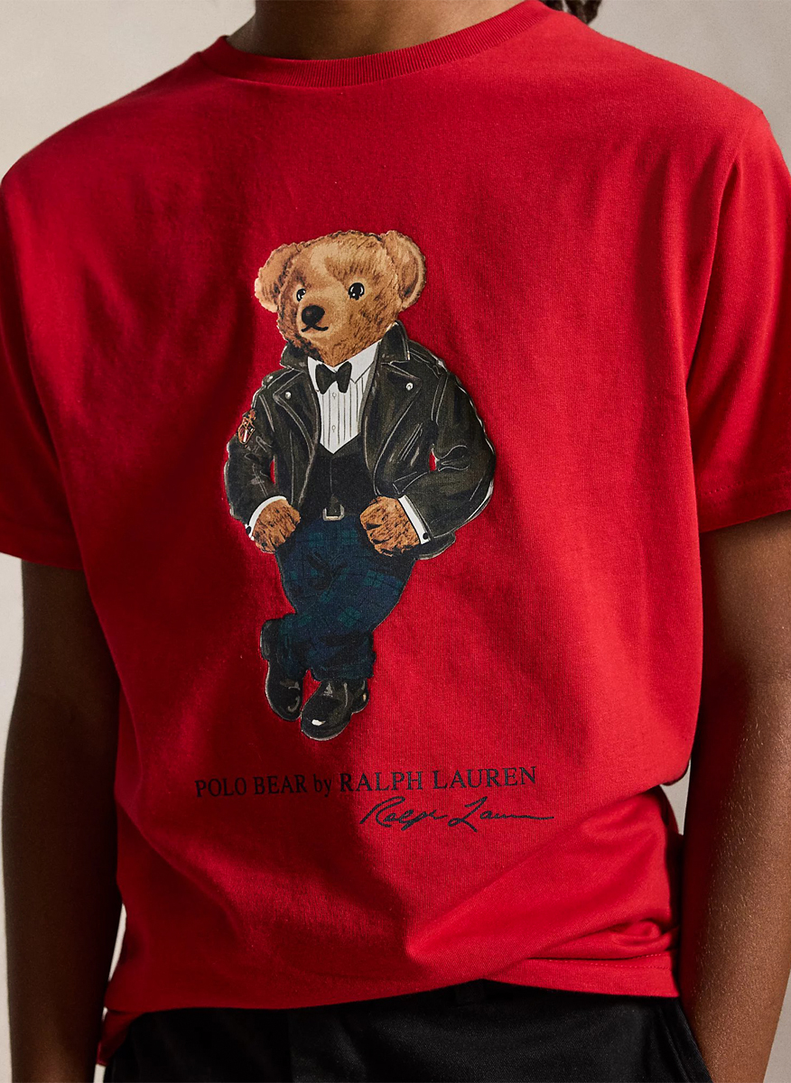 Тишърт с принт 'Polo Bear' Ralph Lauren Kids 7-14