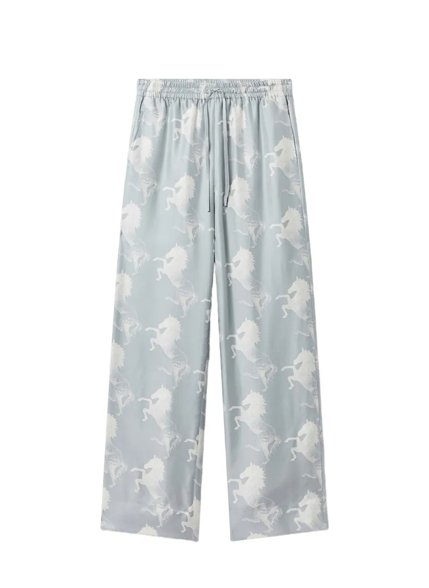 Stella McCartney wide leg pants in silk