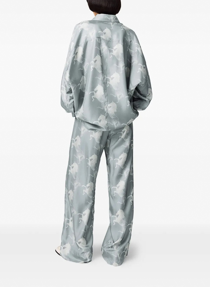 Stella McCartney wide leg pants in silk