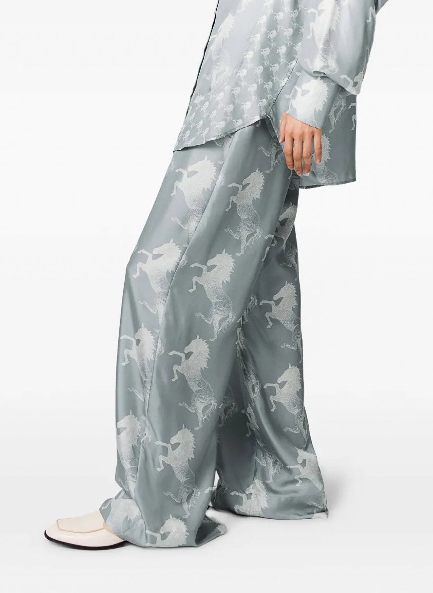 Stella McCartney wide leg pants in silk