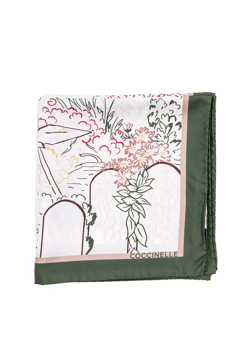 Coccinelle printed scarf in silk