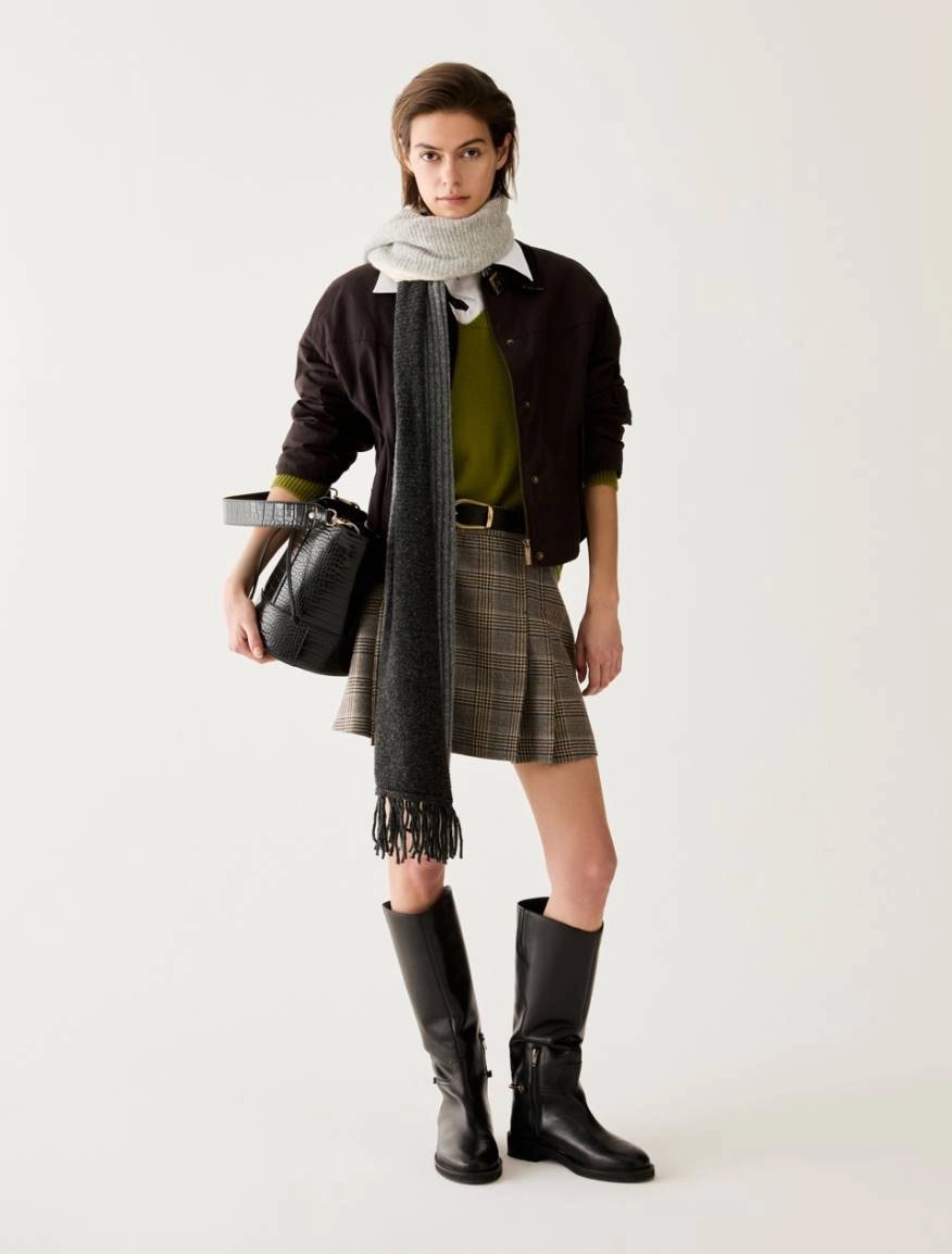 Мини пола с плисиран мотив Pennyblack Pbbpalmizi