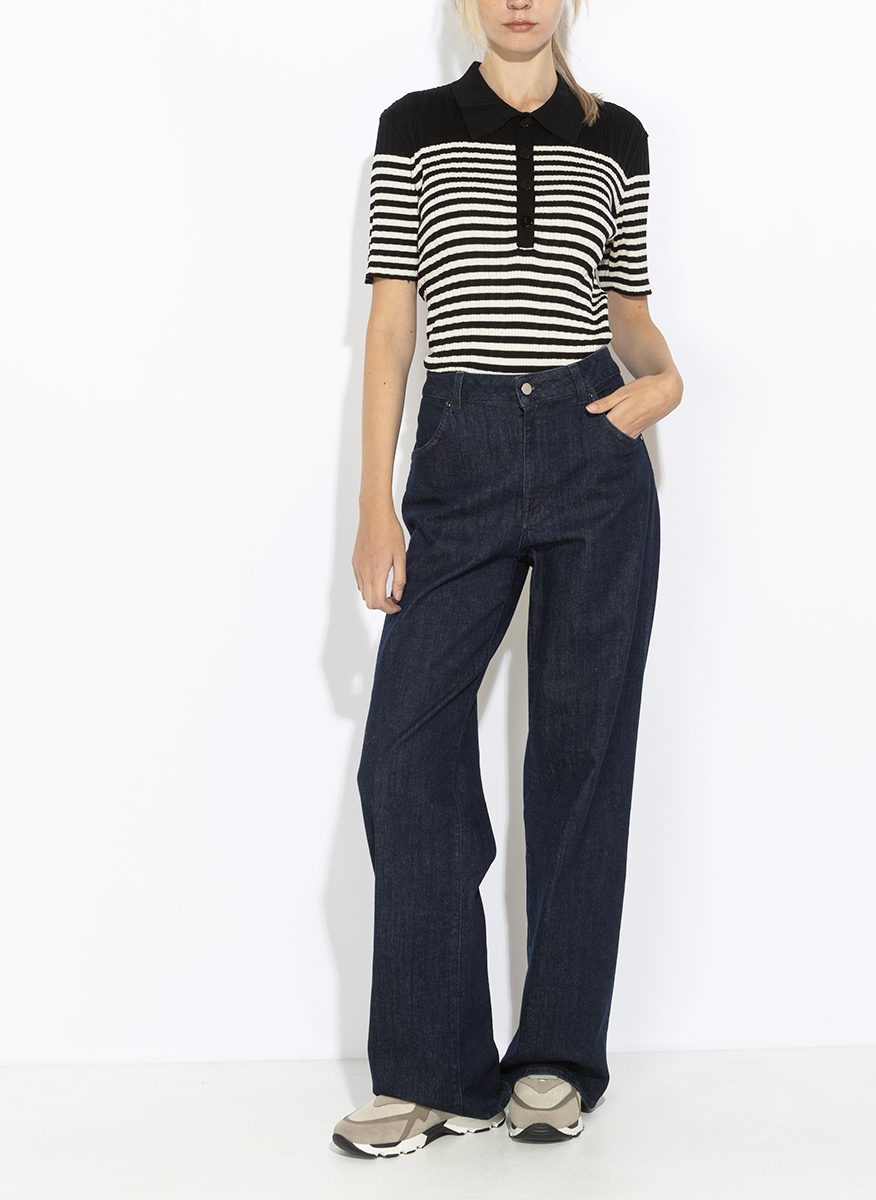 Полошърт с раиран дизайн Marella Mlstecnico