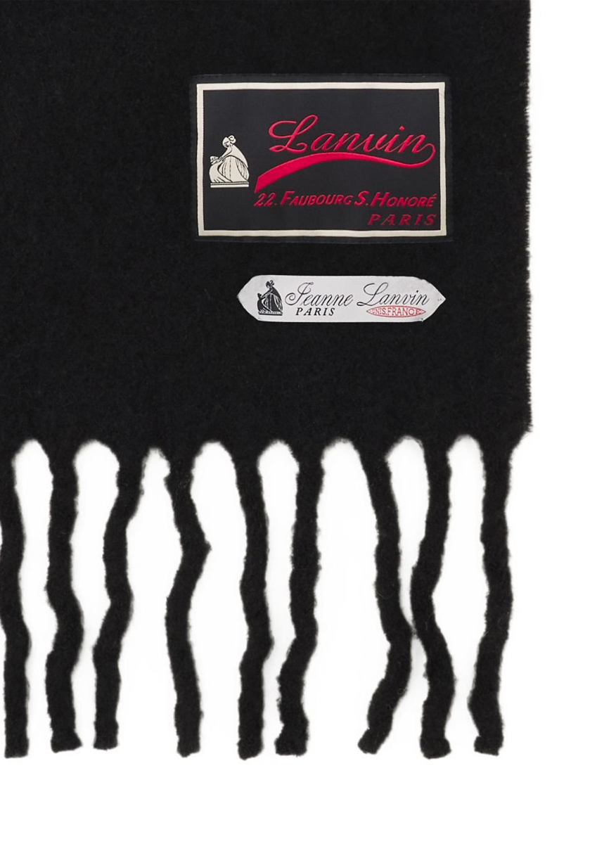 Вълнен шал с лого Lanvin