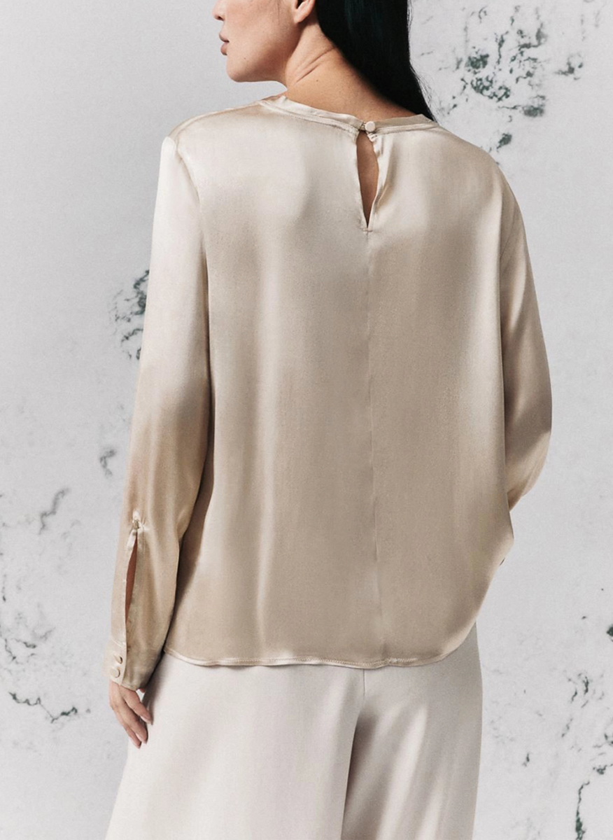 Marella Monochrome Mllgettone silk blend blouse
