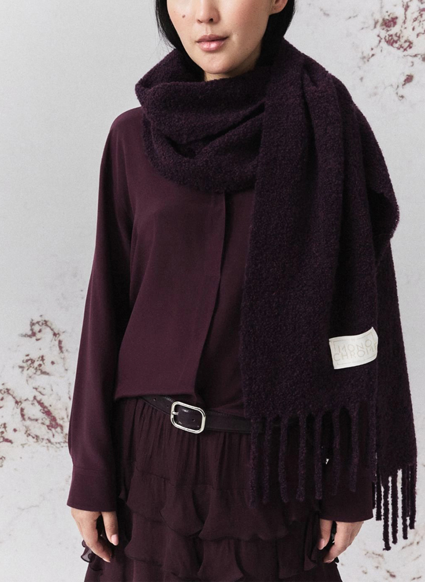 Marella Monochrome Mlllacuna alpaca and wool scarf