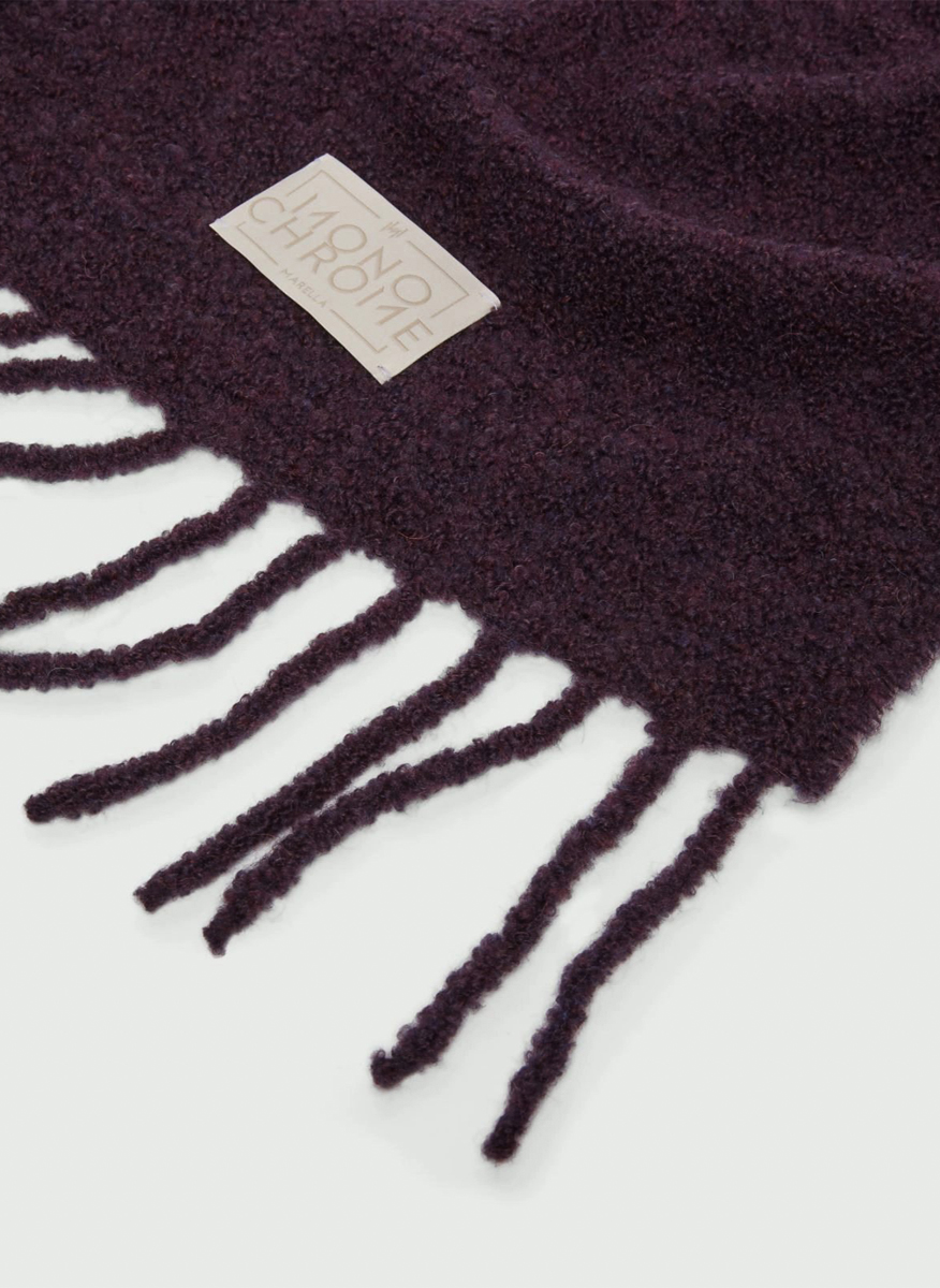 Marella Monochrome Mlllacuna alpaca and wool scarf