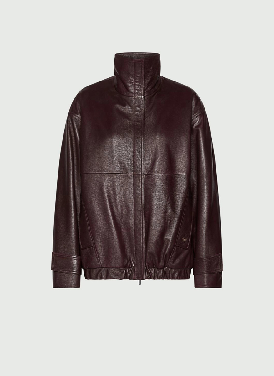 Кожено бомбър яке Marella Monochrome Mlllivrea
