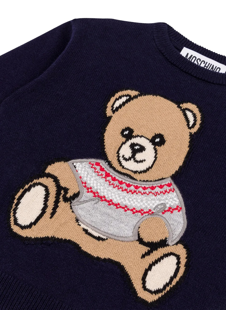 Пуловер с бродерия 'Teddy Bear' Moschino Kids