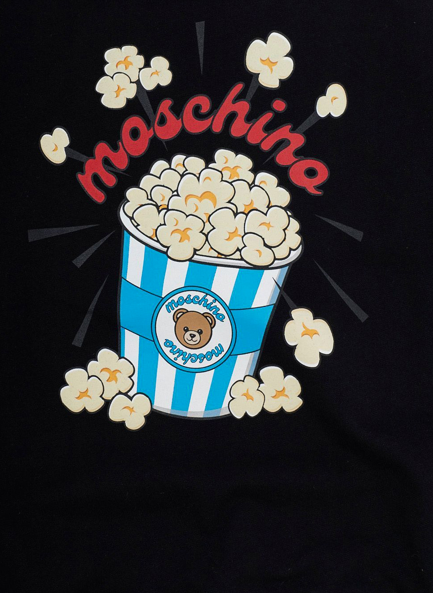 Суитшърт с `popcorn` принт Moschino Kids