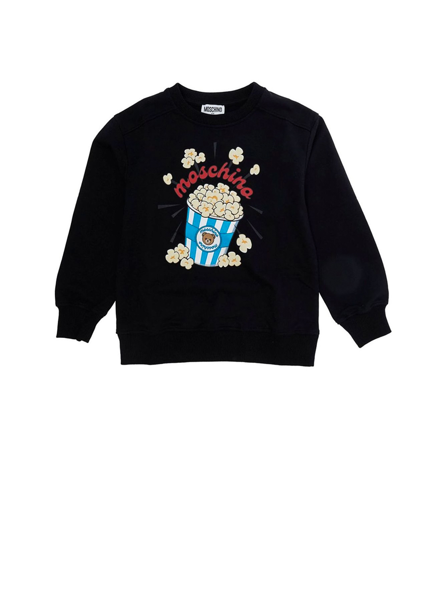Суитшърт с `popcorn` принт Moschino Kids