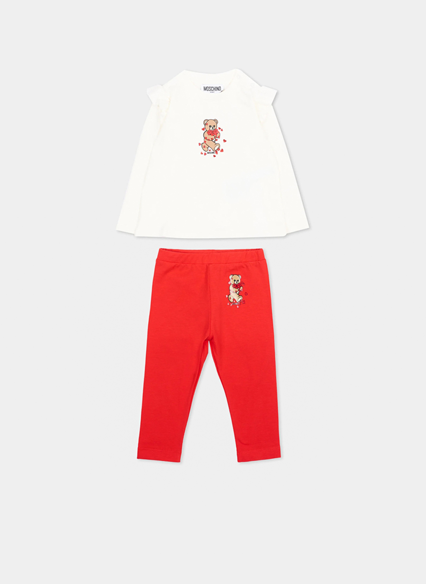 Moschino Kids Teddy Bear ruffled tracksuit