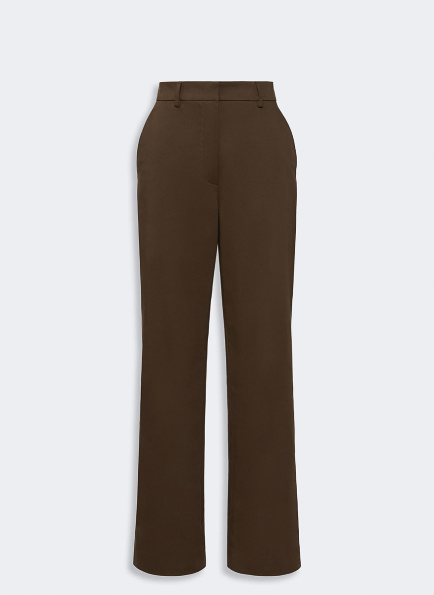 Панталон от памучен сатен Weekend Max Mara Wksmaranta