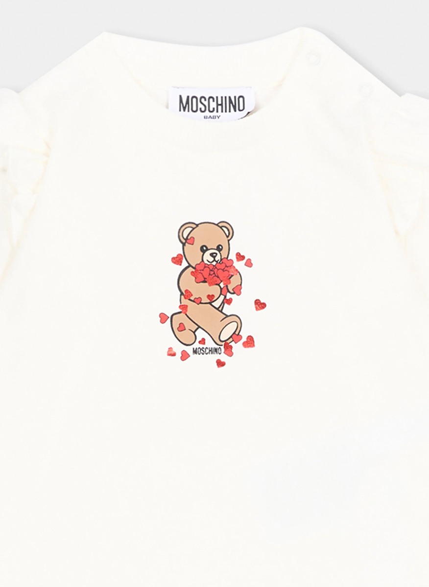 Тишърт с тематичен принт Moschino Kids