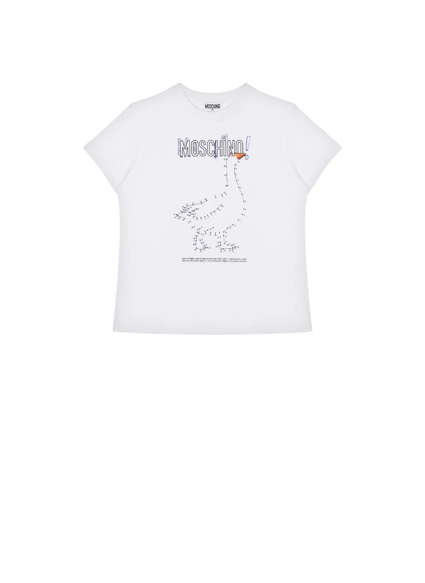 Тишърт с 'goose' принт Moschino Kids