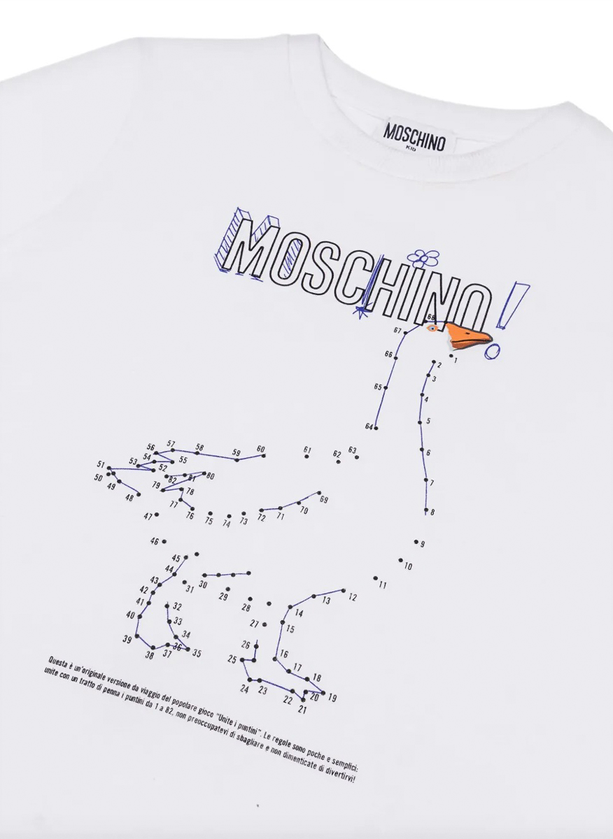 Тишърт с 'goose' принт Moschino Kids