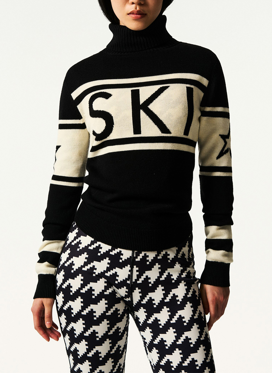 Perfect Moment 'Schild' print wool sweater