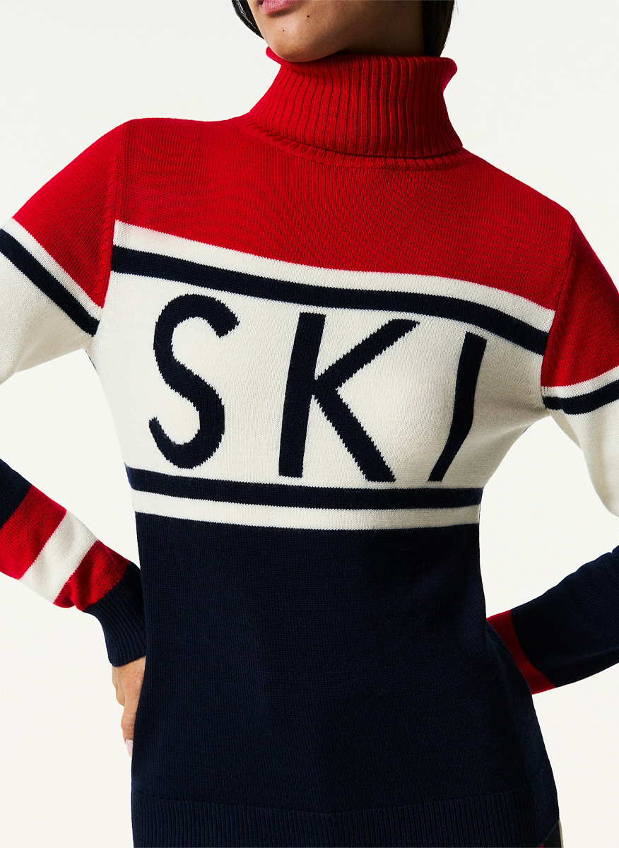 Perfect Moment 'Schild' print wool sweater