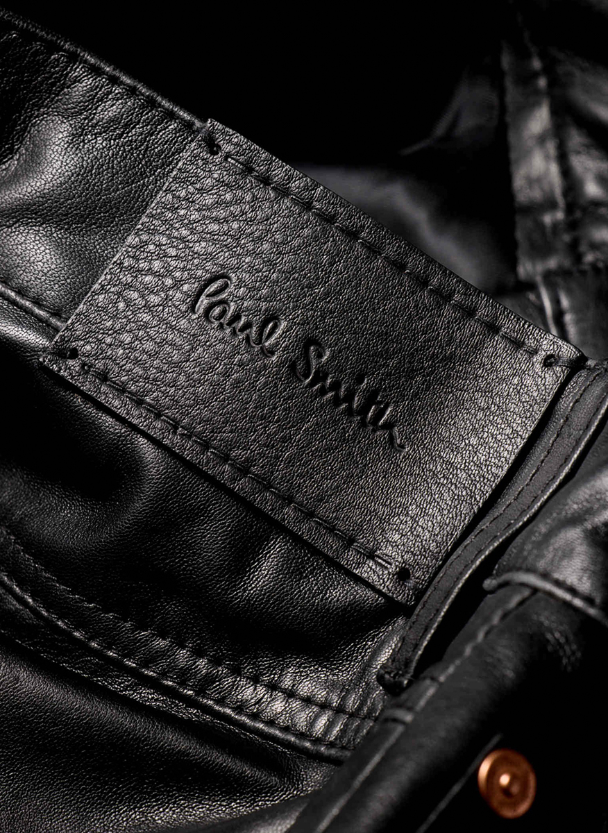 Кожен панталон 'Barrel fit' Paul Smith