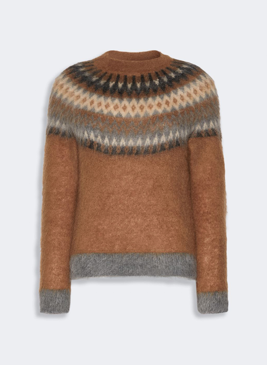 Пуловер с мохер и вълна 'Fair Isle' Max Mara Studio Mstglassa