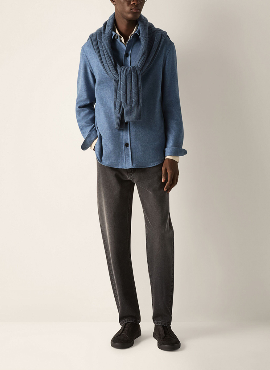 Риза от 100% кашмир 'Overshirt' Zegna