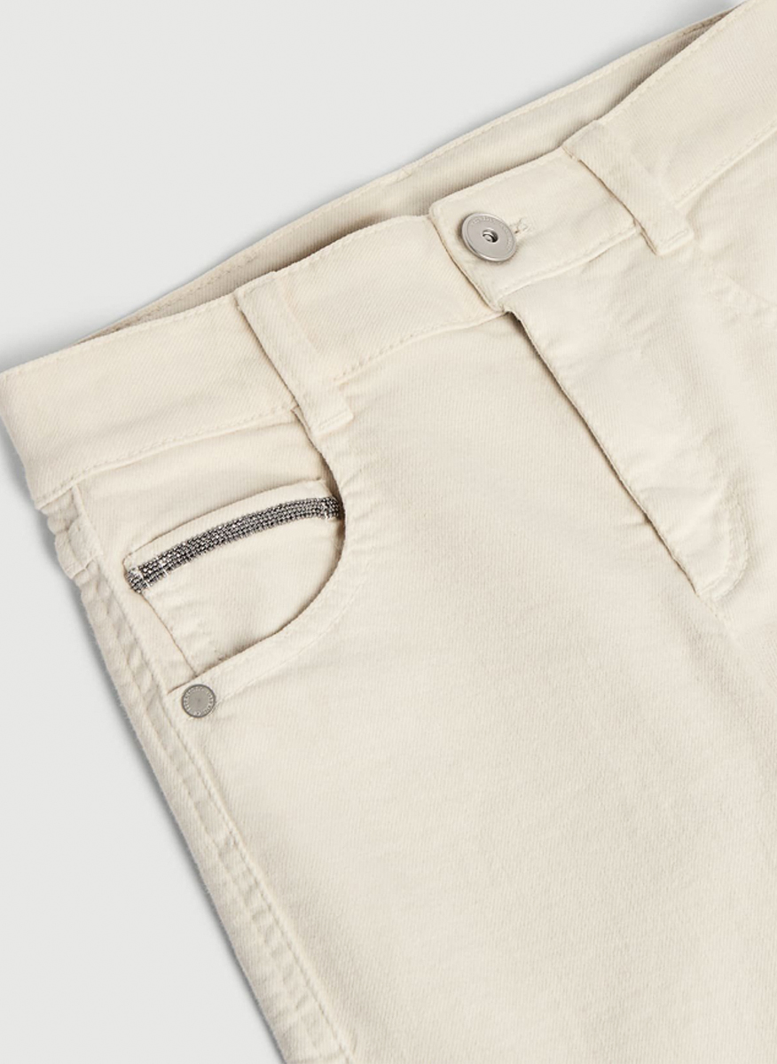 Brunello Cucinelli Kids 8-10 denim trousers with monili