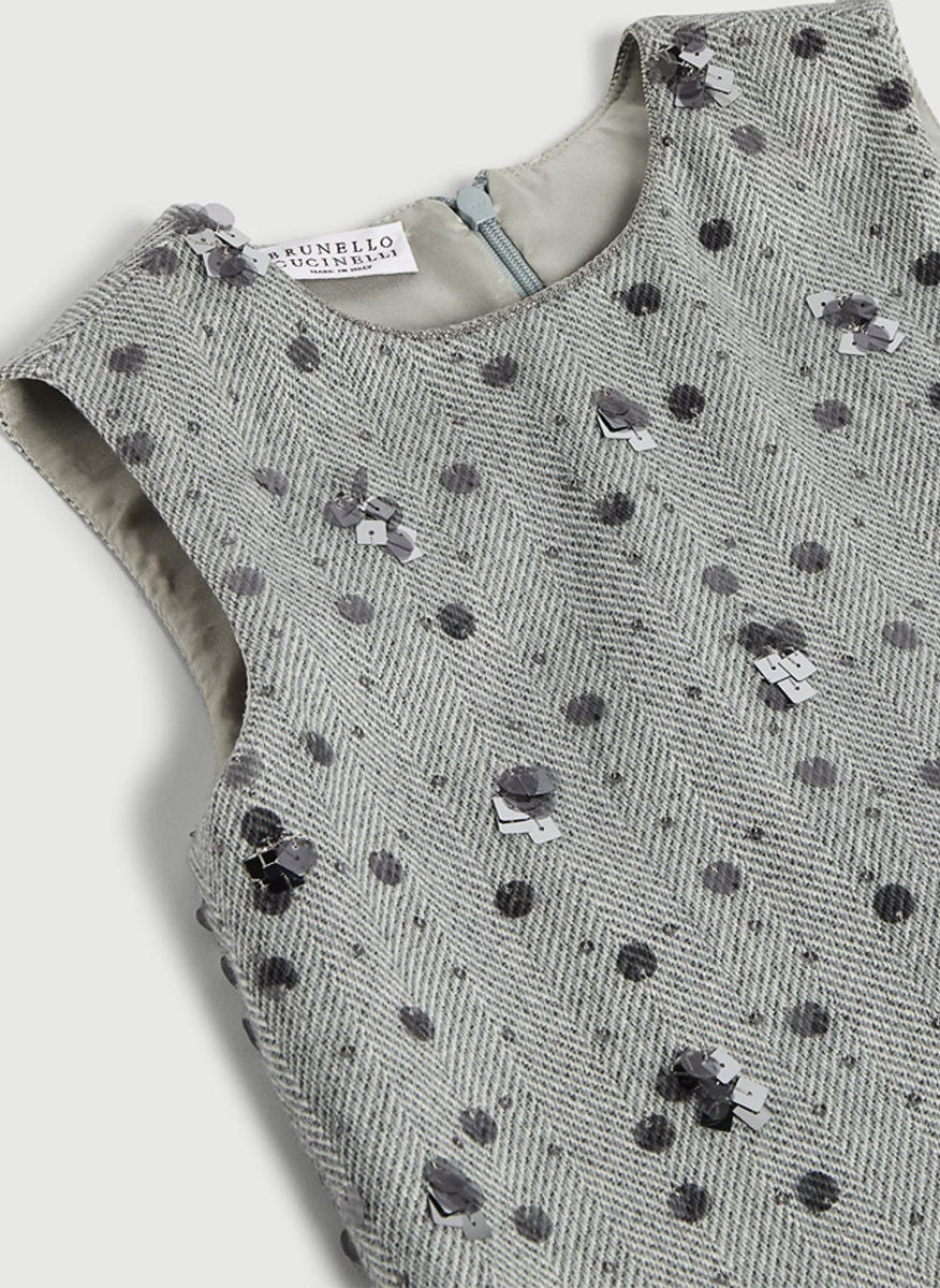 Рокля 'Dazzling dots' Brunello Cucinelli Kids 6