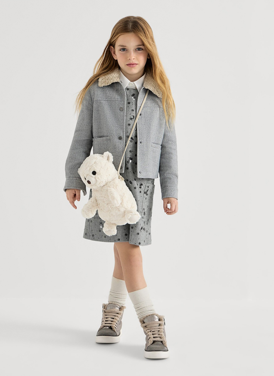 Рокля 'Dazzling dots' Brunello Cucinelli Kids 12