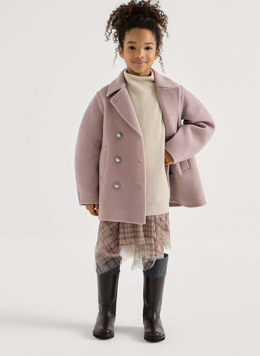 Brunello Cucinelli Kids 8-10 cashmere blend coat