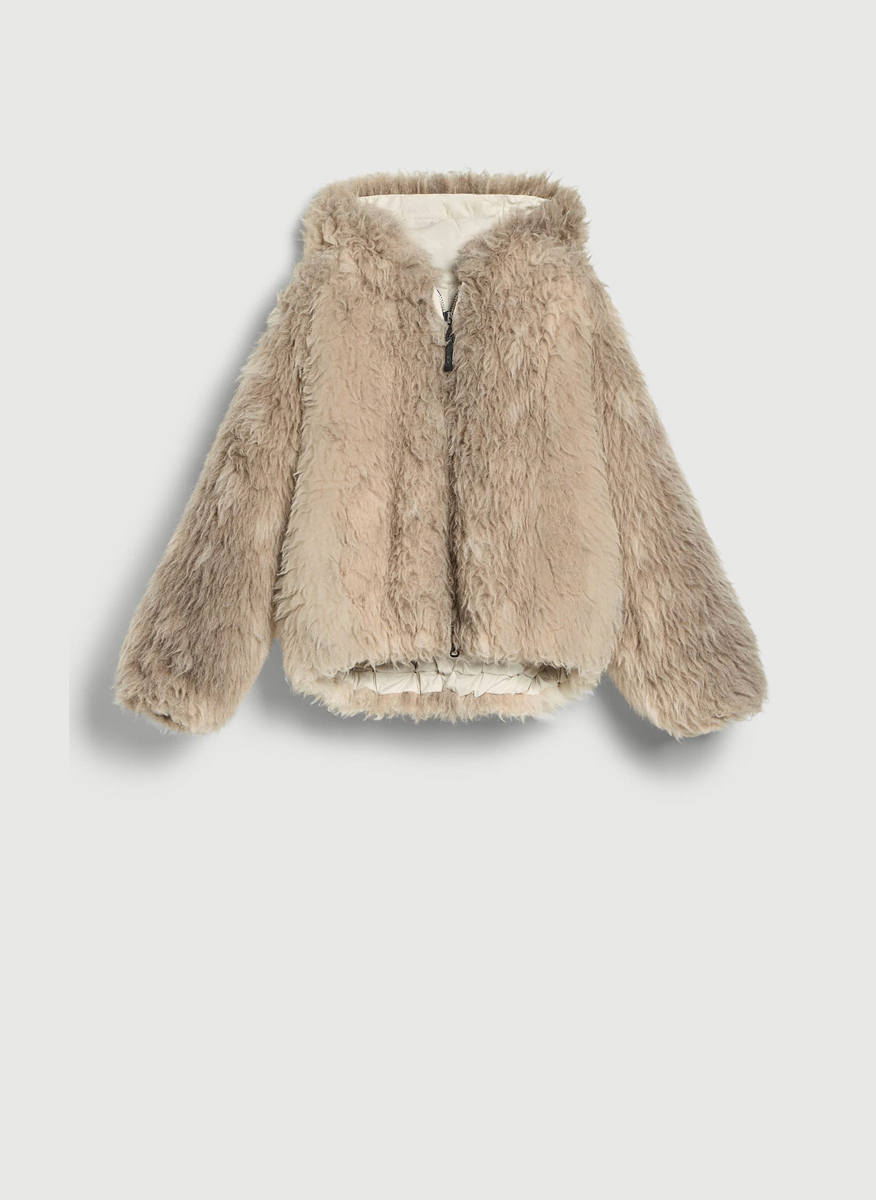 Brunello Cucinelli Kids 8-10 fluffy jacket