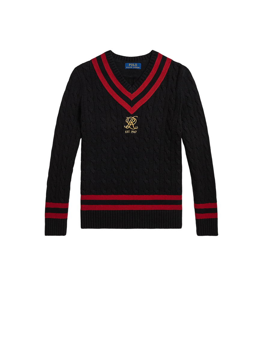 Пуловер с раиран мотив 'Cable-Knit' Ralph Lauren Kids 2-7