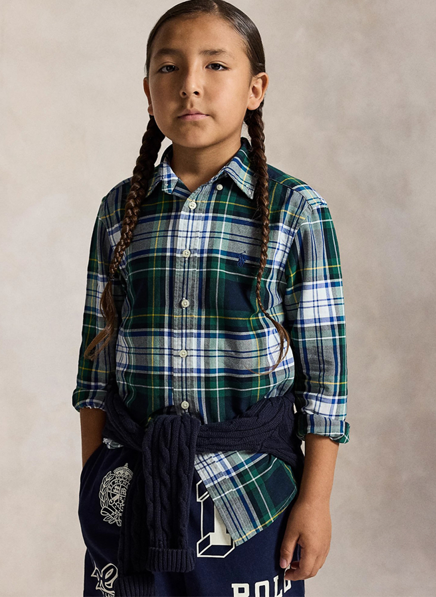 Ralph Lauren Kids 6-14 checkered shirt