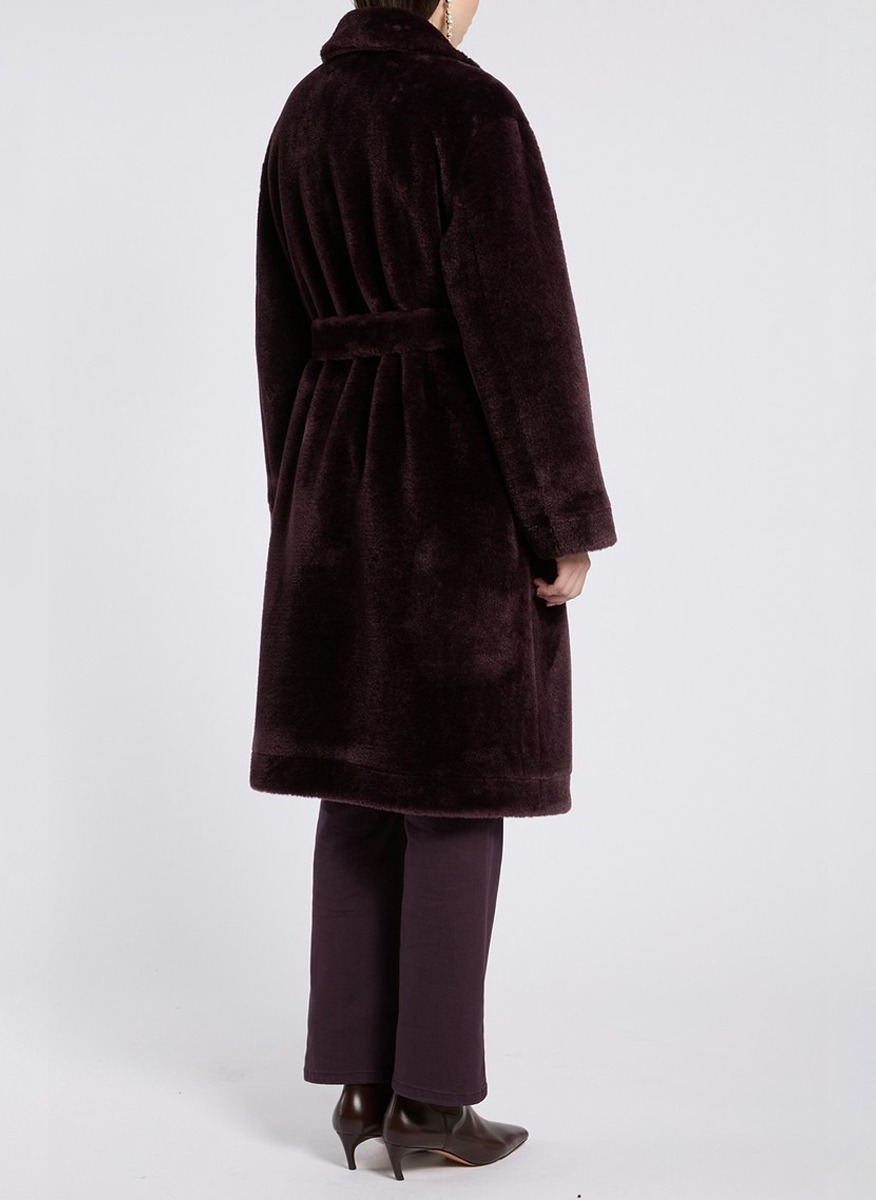 Marella Monochrome Mllalaggio faux fur coat