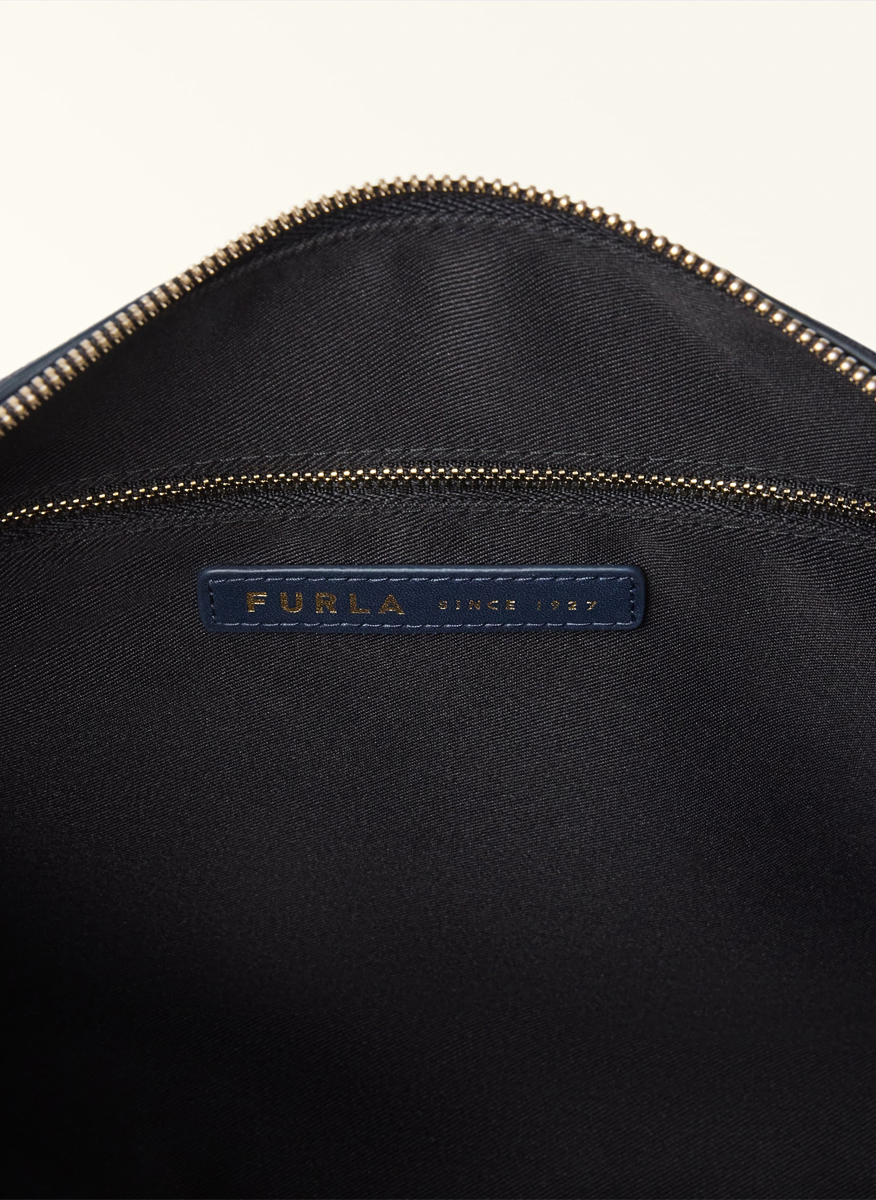 Велурена чанта Furla Debby Toni Espresso