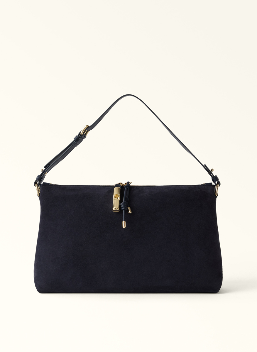 Велурена чанта Furla Debby Toni Mediterraneo