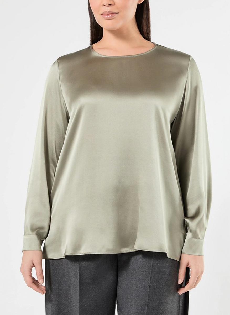 Marina Rinaldi Mrvargento silk blouse
