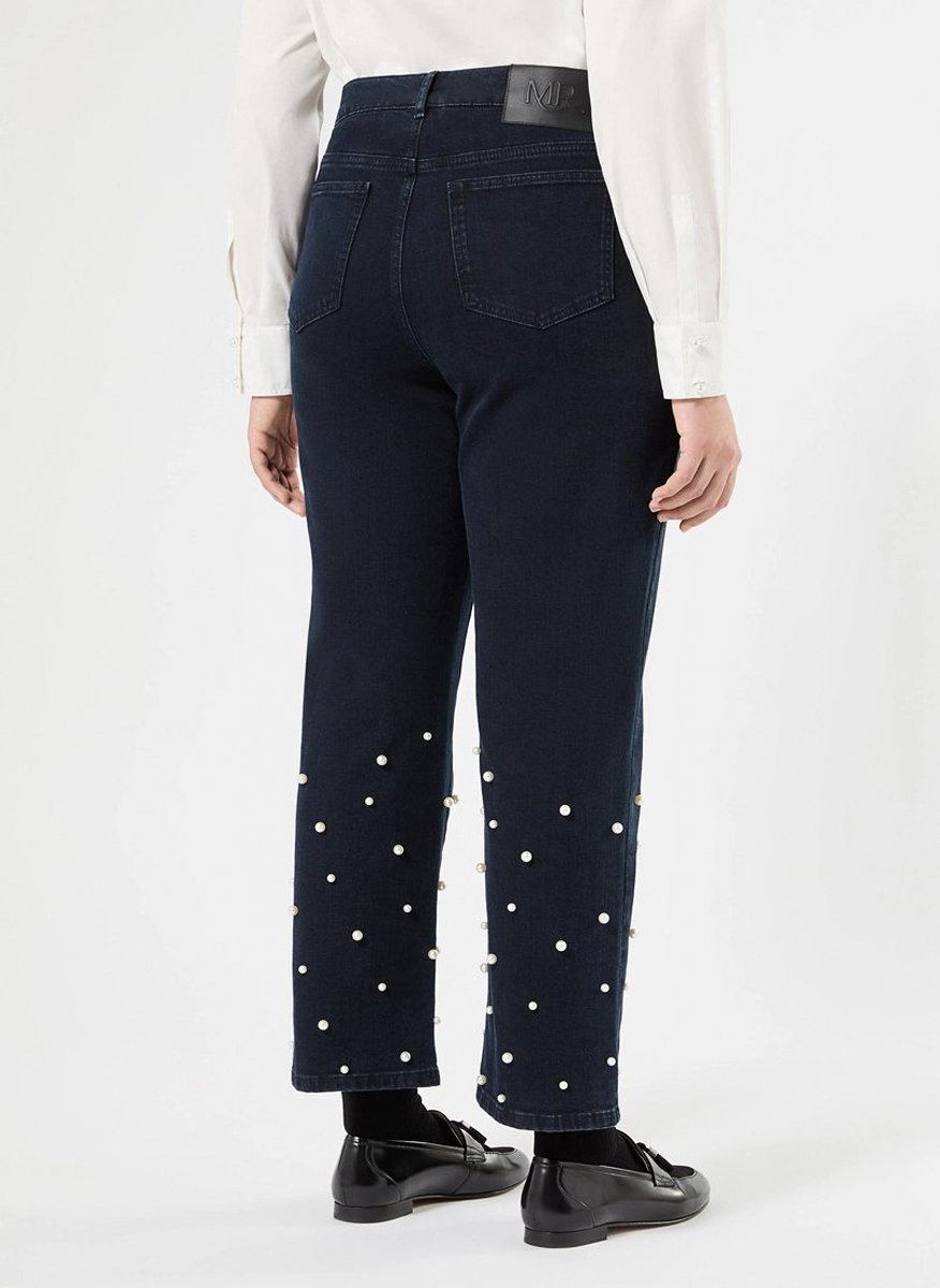 Marina Rinaldi Mrsebbro denim with pearl detail