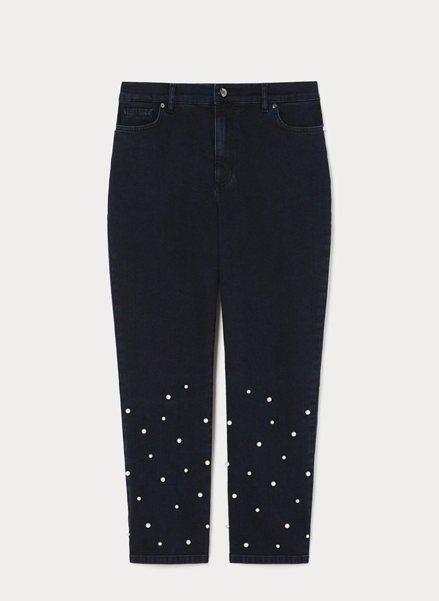 Marina Rinaldi Mrsebbro denim with pearl detail