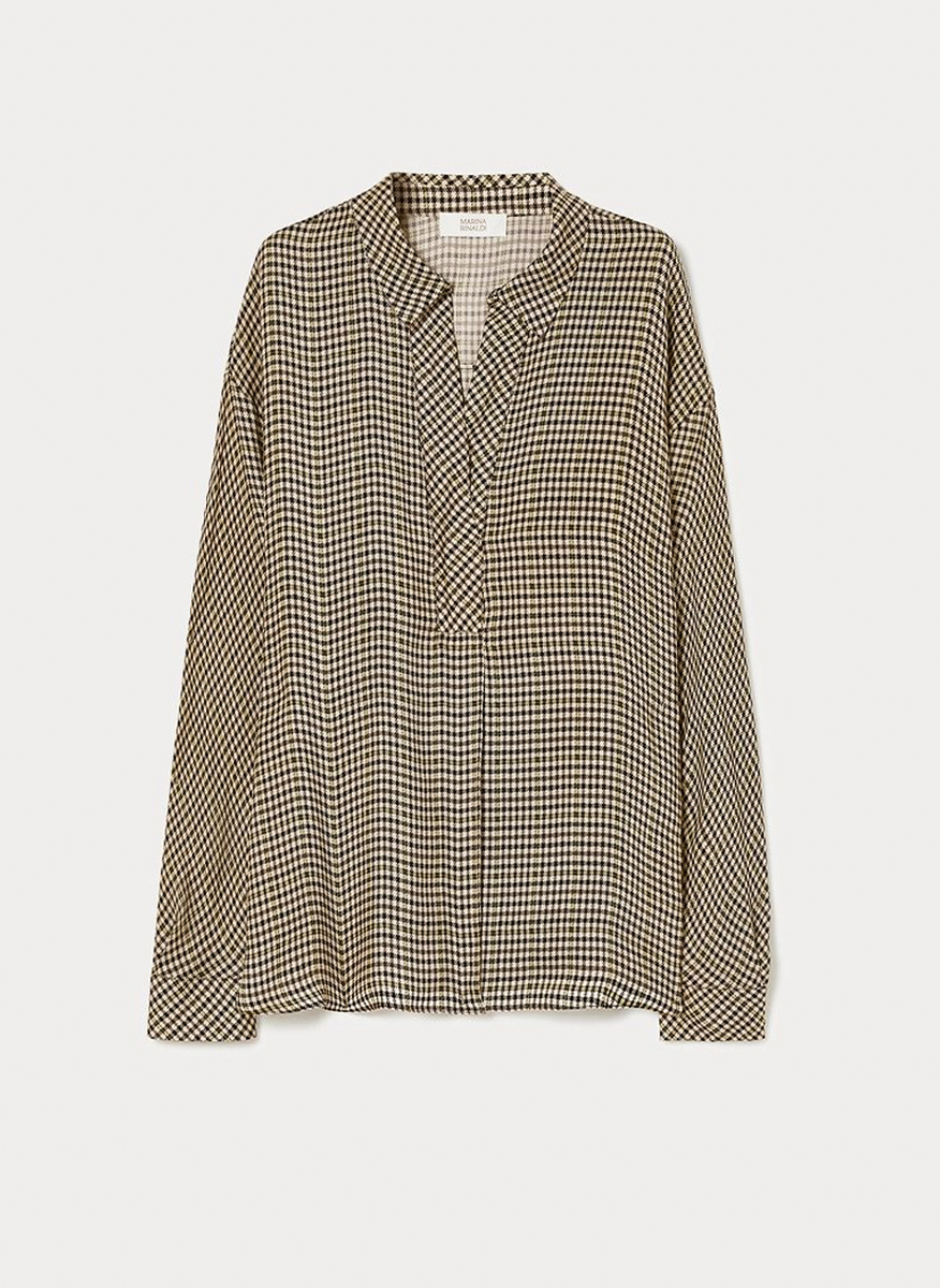 Marina Rinaldi Mrsribes check blouse