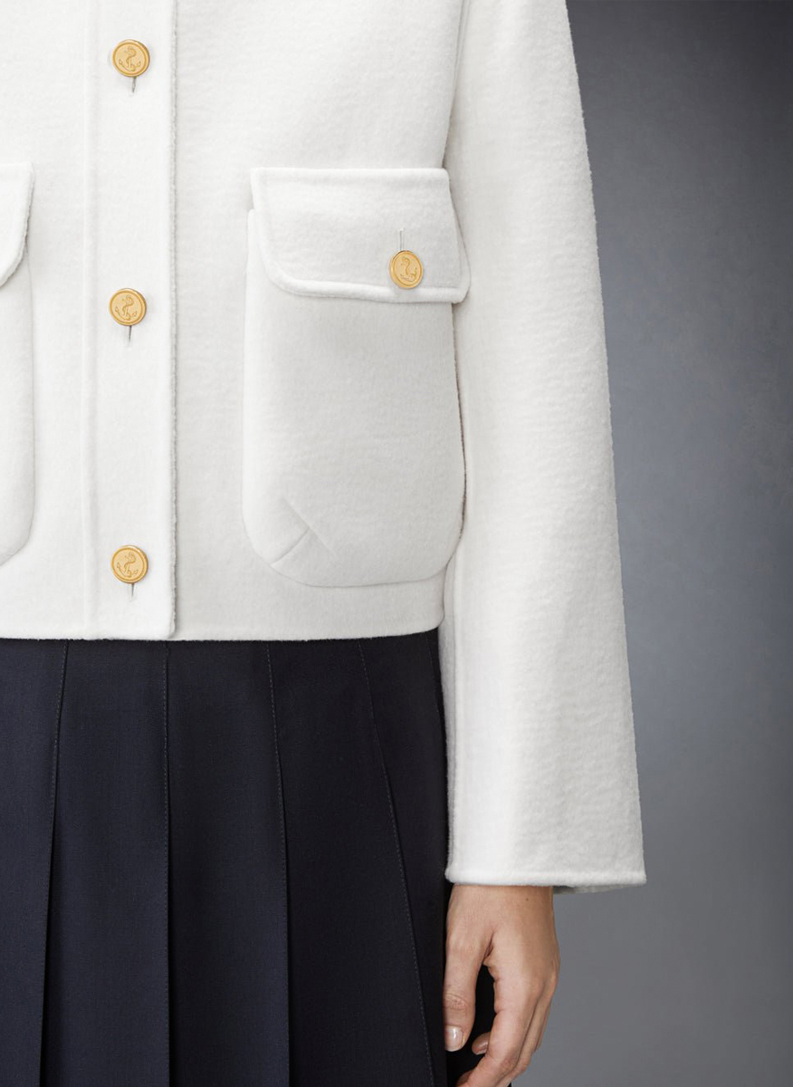 Яке от вълна с раиран мотив Thom Browne