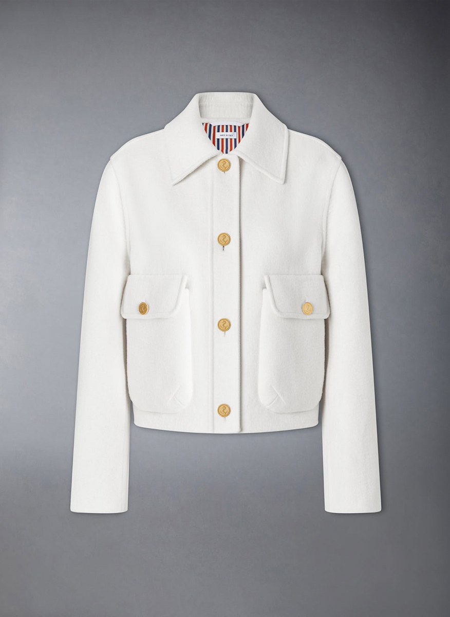 Яке от вълна с раиран мотив Thom Browne