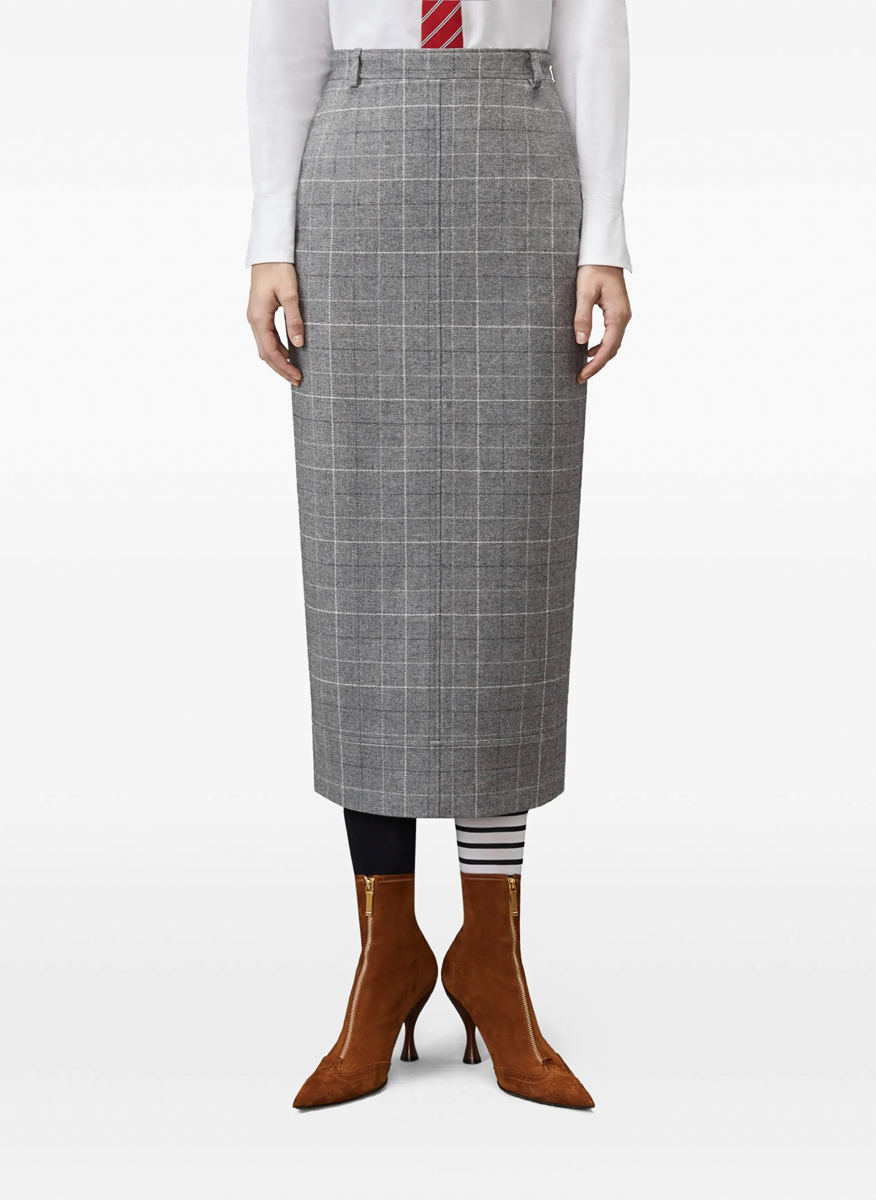 Карирана пола от вълна Thom Browne