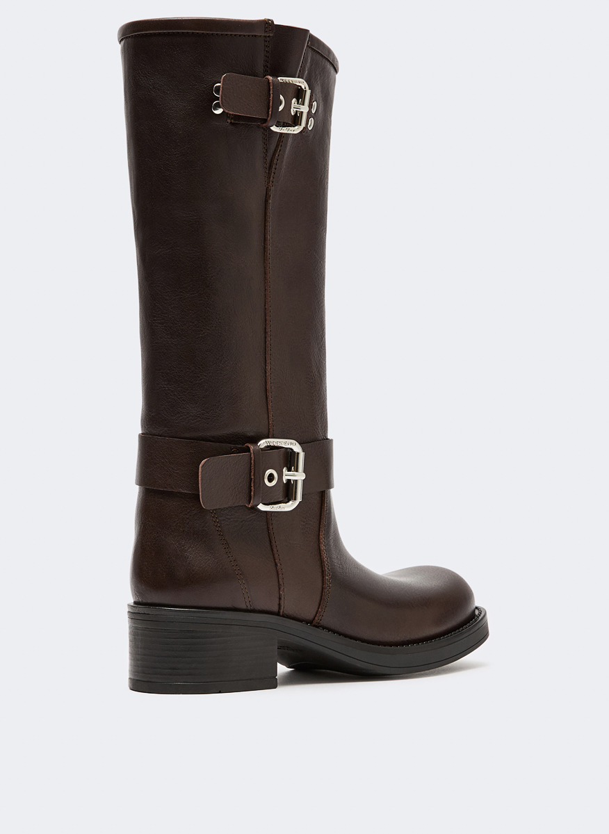 Кожени ботуши Weekend Max Mara Wkaaddobbo